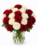 Bouquet Élégance Rouge et  Blanc